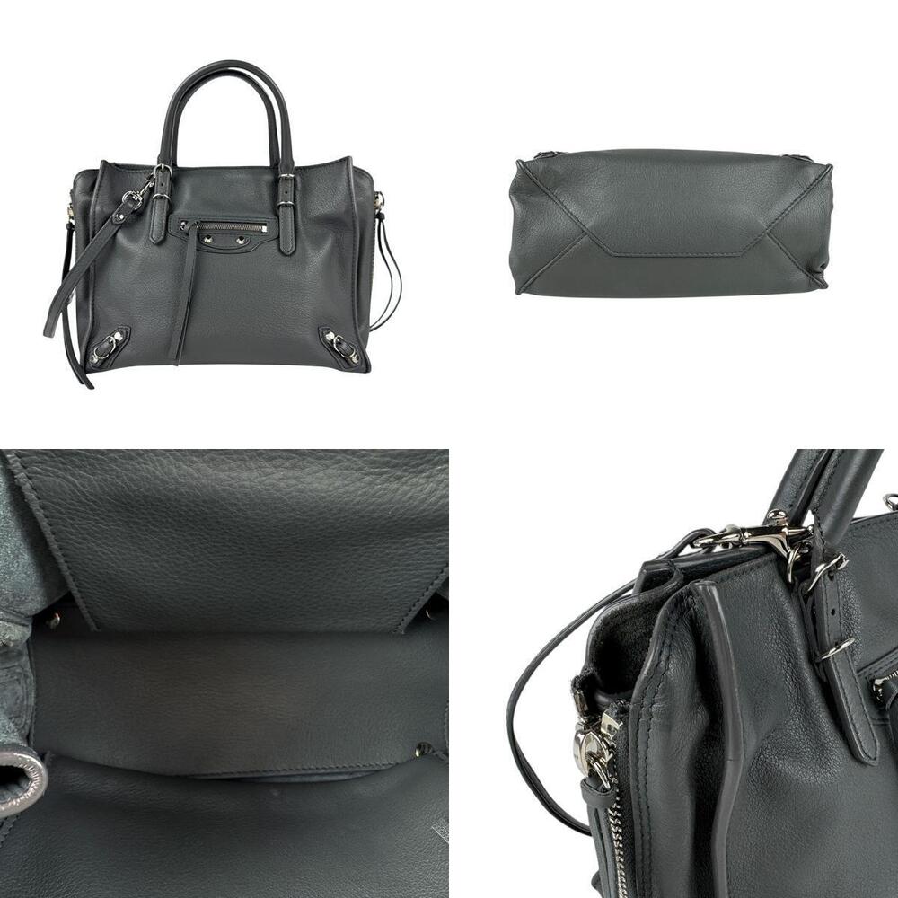 Balenciaga Shoulder Paper Leather Gray Bag - Picture 3 of 4